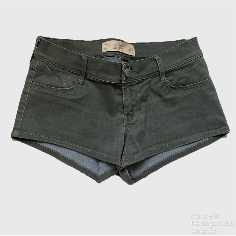 HOLLISTER Low Rise 2” Inseam Army Green Shorts
